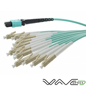 Patchcord MPO(F)-LC/UPC, MM, 50/125, 12F, OM3 fiber, 10 m