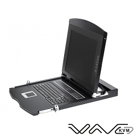 KVM LCD modular console, Wave KVM , 17",  1-port KVM, 1U, single rail