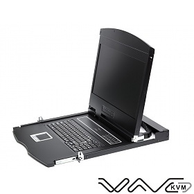 KVM LCD modular console, Wave KVM , 19",  1-port KVM, 1U, single rail