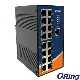 IES-3160, Industrial 16-port managed Ethernet switch, DIN, 16x 10/100 RJ-45, O/Open-Ring <10ms