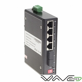 Unmanaged switch, 4x 10/1000 RJ-45 + 2x 1000 SFP (Wave Optics WO-IS-2GF4GC)