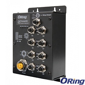 ORing TGXPS-1080-M12-24V, Unmanaged switch, 8x 10/100/1000 M12 PoE