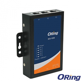 IES-1050, Industrial 5-port Unmanaged Ethernet Switch, DIN, 5x 10/100 RJ-45, slim housing