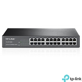 TP-Link TL-SF1024D, Unmanaged switch,  24x 10/100 RJ-45, 19" 11.6"