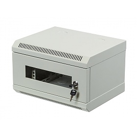 4U rack cabinet, rack 10", wall-mounted, glass door, 280mm