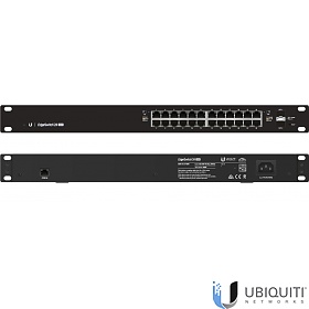 Ubiquiti ES-24-250W, Managed switch, 24x 10/1000 RJ-45, 2x 100/1000 SFP, PoE+, 19"