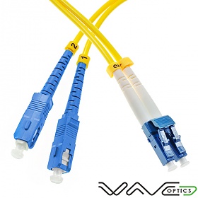 Fiber optic patch cord, SC/UPC-LC/UPC, SM, 9/125 duplex, G652D fiber 3.0mm, L=5m