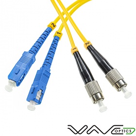 Patchcord SC/UPC-FC/UPC, SM, 9/125 duplex, G652D fiber, 2 m