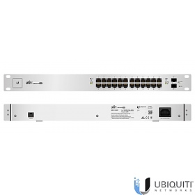 Ubiquiti UniFi US-24-250W, Managed switch, 24x 10/1000 RJ-45, 2x SFP, PoE+, 19"