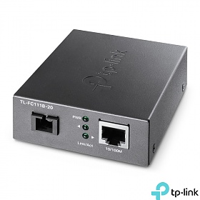 TP-Link TL-FC111B-20, Media converter 10/100 Mbps RJ-45/SC, SM 1310nm, 20 km, WDM