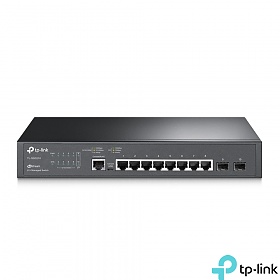 TP-Link TL-SG3210, Managed switch, 8x 10/100/1000 RJ-45, 2 slide-in SFP slot, 19" Rack-mounting Bracket