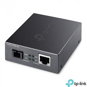 TP-Link TL-FC111PB-20, Media converter 10/100 Mbps RJ-45/SC, SM 1310nm, 20 km, WDM, PoE