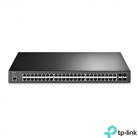 TP-Link TL-SG3452P, Managed switch, 48x 10/100/1000 RJ-45, 4 slide-in SFP slot, PoE+, 19"