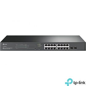 TP-Link TL-SG2218P, Smart switch, 16x 10/100/1000 RJ-45, 2x SFP, PoE+, 19"