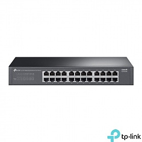 TP-Link LS1024G, Unmanaged switch, 24x 10/100/1000 RJ-45, 11.6", 19" Rack-mounting Bracket