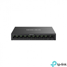 TP-Link Mercusys MS110CMP, Unmanaged switch, 8x 10/100 RJ-45, 2x gigabitowe porty, PoE+, desktop
