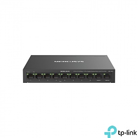 TP-Link Mercusys MS110CP, Unmanaged switch, 8x 10/100 RJ-45, 2x gigabitowe porty, PoE+, desktop