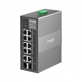 Managed switch,  8x 10/100/1000 RJ-45, 2x  Gigabit SFP/RJ45 Combo, PoE++, DIN (TP-Link IES210GPP)