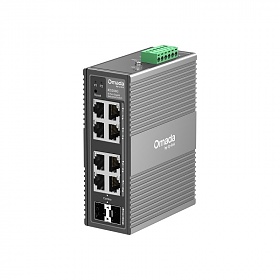 Managed switch,  6x 10/100/1000 RJ-45, 2x  Gigabit SFP/RJ45 Combo, DIN (TP-Link IES208G)