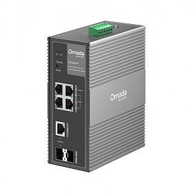 Managed switch,  4x 10/100/1000 RJ-45, 1x  Gigabit SFP/RJ45 Combo, 1x SFP, PoE++, DIN (TP-Link IES206GPP)