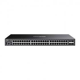 Managed switch, 48x 10/100/1000 RJ-45, 4 slide-in SFP+ 10G slot, 19" (TP-Link SG5452X)