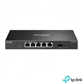 Managed switch,  5x 2,5G, 2 slide-in 10G SFP+ slot, PoE++, 19" (TP-Link ES206XPP-M2)