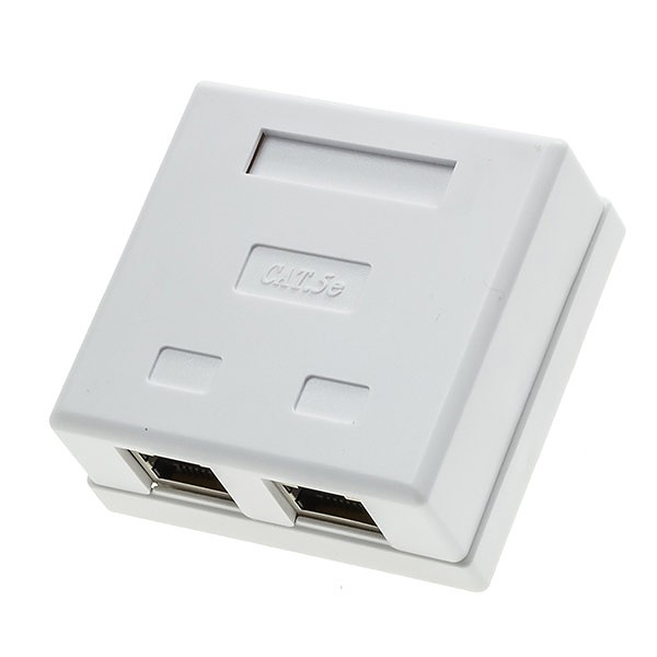 Surface Mount Box, cat5e, 2xRJ-45, STP