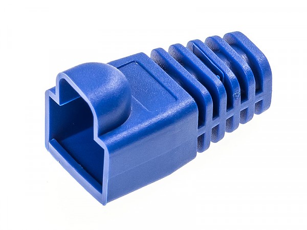 Cable boot w/ear, o.d. 6.0 mm, blue 