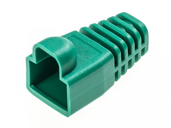 Cable boot w/ear, o.d. 6.0 mm, green 