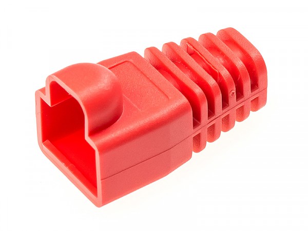 Cable boot w/ear, o.d. 6.0 mm, red 
