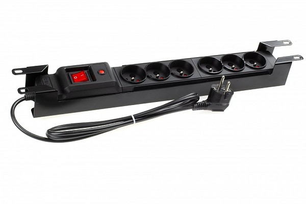 Power distribution unit, 19" rackmount, 6 outlets 