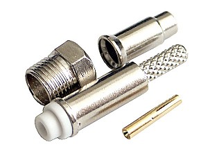FME female connector, crimp type, RG174 