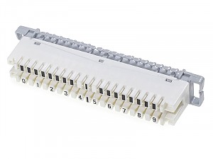 10 pairs disconnect module, number 0-9, white 