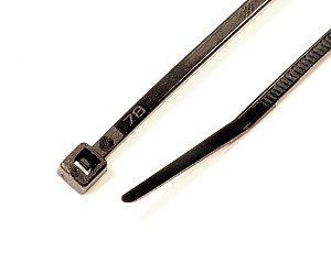 Cable ties, 2.5 x 200 mm, black 