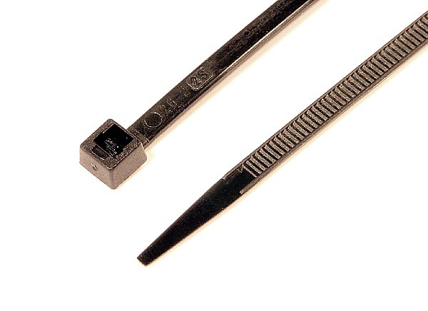 Cable ties, 3.6 x 200 mm, black 