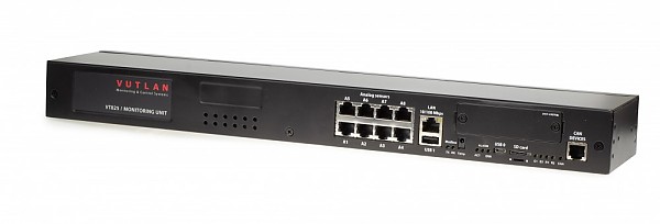 Monitoring unit 19" 1U; 8x analog; 1x CAN; 32x dry contact inputs (Vutlan VT855i) 