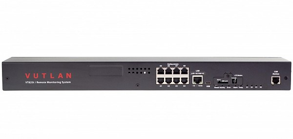 Vutlan VT825G, Monitoring unit 19" 1U; 8x analog; 1x CAN; 16x dry contact inputs