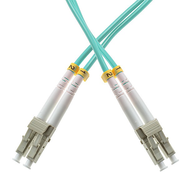 Patchcord LC/UPC-LC/UPC, MM, 50/125 duplex, OM3 fiber, 0.5 m 