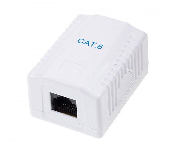 Cat. 6 UTP surface-mount box, 1x RJ-45 