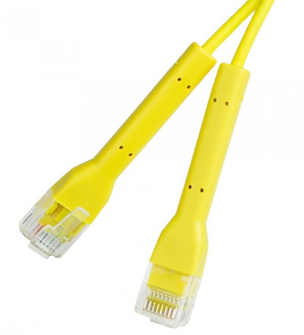 Patch cable UTP cat. 6a, 1.5 m, yellow, LSOH, ultra-flex 