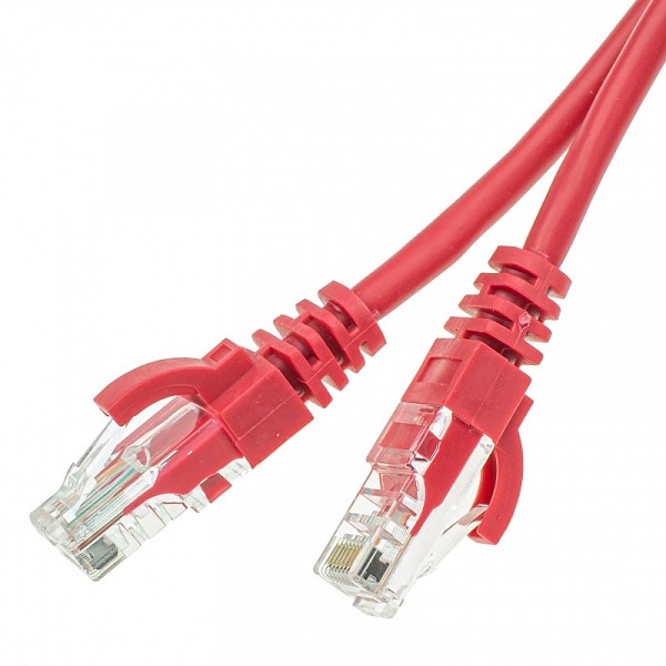 Patch cable UTP cat. 5e, 0.25 m, red