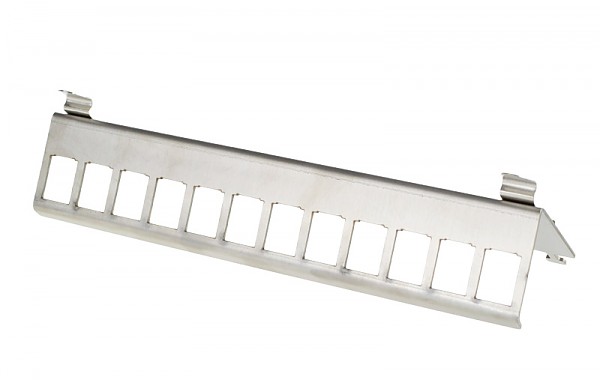 Frame for keystone jack 12 Port, DIN rail mounted 