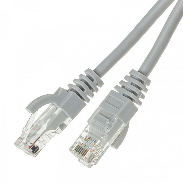 Patch cable UTP cat. 6, 15.0 m, grey, LSOH