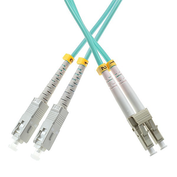 Patchcord SC/UPC-LC/UPC, MM, 50/125 duplex, OM3 fiber, 15 m