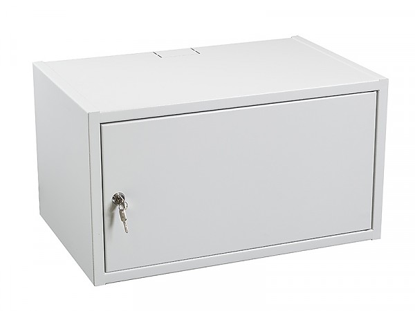 6U rack cabinet 19", wall-mounted, steel door, 350mm d.