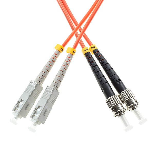 Fiber optic patch cord, SC/UPC-ST/UPC, MM, 50/125 duplex, OM2 fiber 3.0mm, 10m