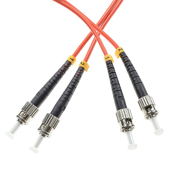 Fiber optic patch cord, ST/UPC-ST/UPC, MM, 50/125 duplex, OM2 fiber 3.0mm, 3m