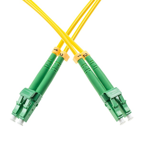 Fiber optic patch cord, LC/APC-LC/APC, SM, 9/125 duplex, G652D fiber, L=15m