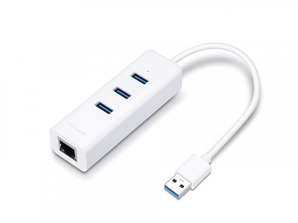 USB 3.0 3-Port Hub & Gigabit Ethernet Adapter 2 in 1 USB Adapter (TP-Link UE330) 