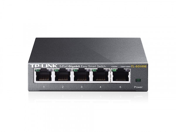 Smart switch,  5x 10/100/1000 RJ-45, desktop (TP-Link TL-SG105E) 